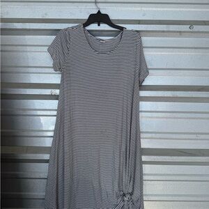 Old Navy Monochrome Striped Midi Dress